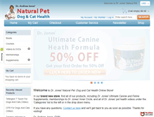 Tablet Screenshot of drjonesnaturalpet.com